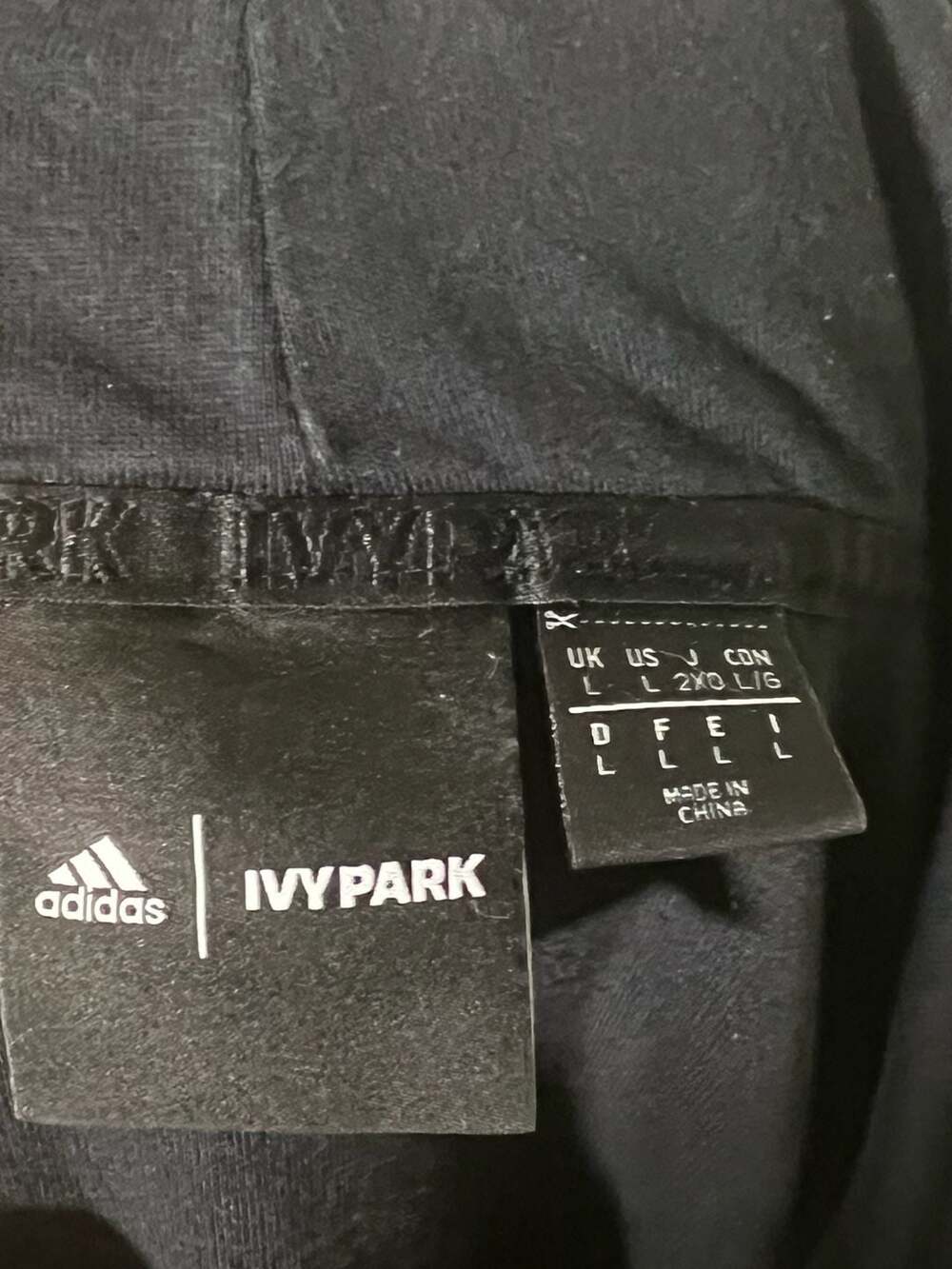 Adidas x Ivy Park Hoodie Black Gold Size L - Picture 4 of 4